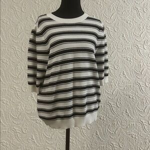 Black and White Striped Sweater